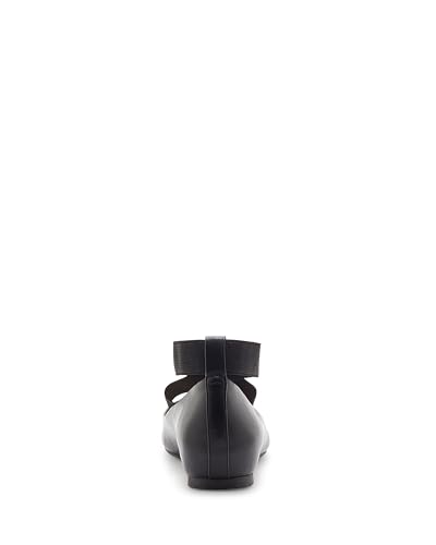 Mandayss Women's Pull-On Criss-Cross Ankle Ballet Flats Shoes