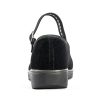 Black Velvet Mary Jane Shoes for Women China Dance Flat Old Beijing Cloth Walking Shoes