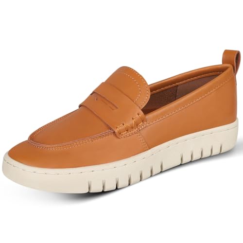 Women's Leather Loafers Flats Slip-ons Shoes Fashion Comfort Casual Lightweight Loafers