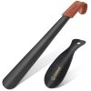 Shoe Horn Long Handle for Seniors Men Women,Metal Long Shoehorn Boot Horn 16.5",Travel Small Shoe Spoon Helper for Kids 7.5"