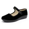 Upgraded Women's Velvet Mary Jane Shoes Black Cottton Old Beijing Cloth Flats Yoga Exercise Dance Shoes