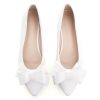 Women Fashion Bowknot Flats Comfort Pointed Toe Dress Shoes