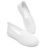 Women's Mesh Flats Shoes Breathable Slip on Shoes Casual Black and White Flats Comfortable Walking Shoes