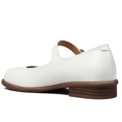 31MDz6LzXQL.jpg Mary Jane Flats with Adjustable Ankle Strap Womens Slip on Mary Janes Dressy Comfortable Square Toe Ballet Flats Shoes for Women