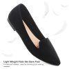 Women's Faux Suede Pointed Toe Ballets Flats Comfortable Soft Ballet Dressy Slip-on Walking Ballerina Shoes
