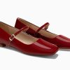 Women's Mary Jane Flats Closed Square Toe Ballet Flat Dressy Comfortable Slip on Shoes