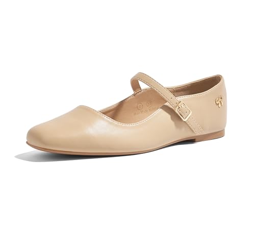 Women's Mary Jane Flat Shoes Comfortable Dress Shoes Ankle Strap Round Toe Retro Faux Leather Slip On Flats