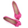 Bowknot Ballet Flats Womens Pointy Toe Casual Flat Shoes Suede Dress Shoes Wear to Work Slip On Moccasins