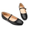 Women's Flats Mary Jane Ballet Flats for Women Classic Square Toe Women Shoes Dressy Comfort Ankle Strap Flats for Women