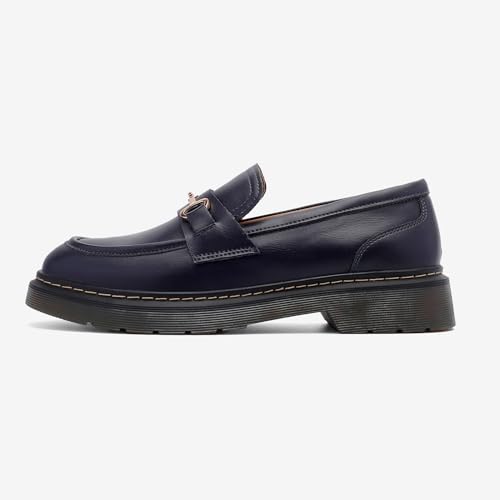 Slip On Chunky Loafers for Women Comfortable Oxford Platform Loafers Lug Sole