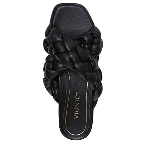Women's Poppy Braided Vio-Motion Insole Slide Sandal- Supportive Dressy Flat Sandals That Includes an Orthotic Insole and