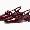 Womens Mary Jane Chunky Low Heels Slingback Pumps Closed Square Toe Wedding Dress Shoes