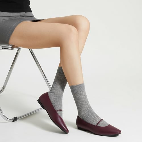 Mary Jane Ballet Flats for Women - Comfortable Closed Toe Shoes With Strap
