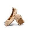 Women's Flats, Foldable Ballet Flats for Women, Bowknot Round Toe Comfort Light Weight Slip-On Dress Shoes