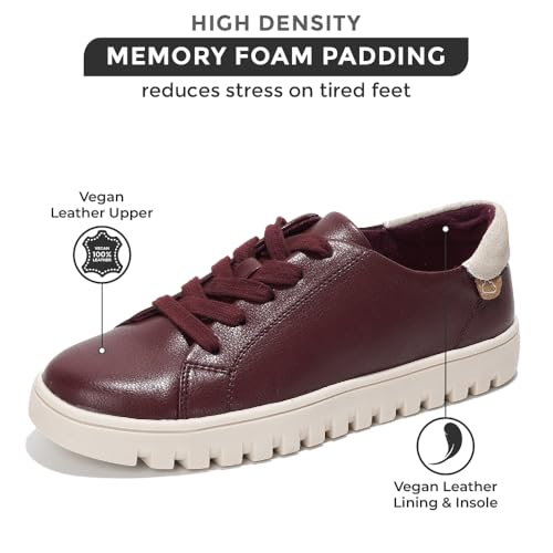 Tennis Shoes Womens Sneakers - Memory Foam Non Slip Fashion Ladies Shoes for Women Footwear - Lightweight Lace Up Comfortable