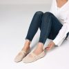 41BurvqeosL.jpg Flats for Women Square Toe Ballet Flats Cross Strap Comfortable Arch Support Dressy Knit Flats for Women Mary Jane Flats Slip On
