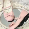 BEROBELLO Women's Lolita Shoes Cute Mary Jane Flats Bowknot Round Toe Party Dress Shoes