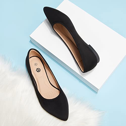 Women's Flats Classic Pointed Toe Ballet Flats Shoes for Women Business Casual Office Comfort Slip On Work Flats Shoes Versatile