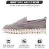 Genuine Leather Loafers for Women – Women's Fashion Sneakers for 2025, Non-Slip Work Shoes with Memory Foam Insole – Lightweight