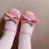 BEROBELLO Women's Lolita Shoes Cute Mary Jane Flats Bowknot Round Toe Party Dress Shoes