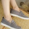 Genuine Leather Loafers for Women – Women's Fashion Sneakers for 2025, Non-Slip Work Shoes with Memory Foam Insole – Lightweight