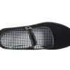 Black Velvet Mary Jane Shoes for Women China Dance Flat Old Beijing Cloth Walking Shoes