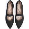 Women's Flats Shoes Pointed Toe Knit Washable Ballet Comfortable Dressy Mary Jane Flat
