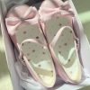 BEROBELLO Women's Lolita Shoes Cute Mary Jane Flats Bowknot Round Toe Party Dress Shoes