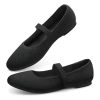 41XwFSGBk-L.jpg Mary Jane Shoes Women Round Toe Knit Ballet Flats Shoes for Women Comfortable Dressy Washable Adjustable Strap for Work Office