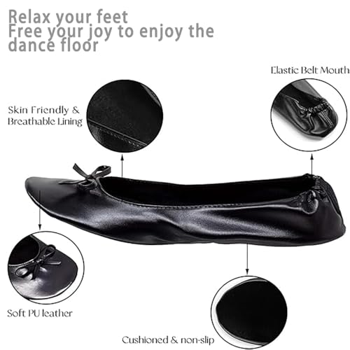 41YWFDm4haL.jpg Women's Foldable Dance Shoes Ballet Flats