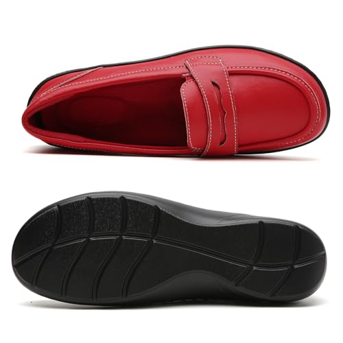 Loafers for Women Comfort Orthopedic Slip On Penny Loafers Women's Flat Shoes for Casual Walking Dress Work Business