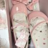 BEROBELLO Women's Lolita Shoes Cute Mary Jane Flats Bowknot Round Toe Party Dress Shoes