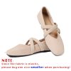 41b63QsD0OL.jpg Flats for Women Square Toe Ballet Flats Cross Strap Comfortable Arch Support Dressy Knit Flats for Women Mary Jane Flats Slip On