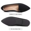 Women's Faux Suede Pointed Toe Ballets Flats Comfortable Soft Ballet Dressy Slip-on Walking Ballerina Shoes