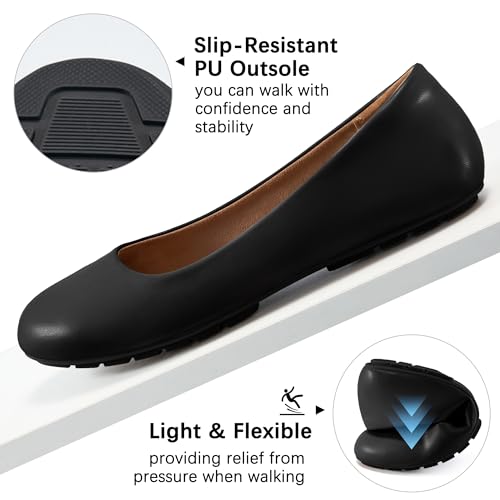 Flats for Women Ballets Shoes: Dress Slip Comfortable Work Flats for 2025 - Casual Ladies Wedding Walking Flat
