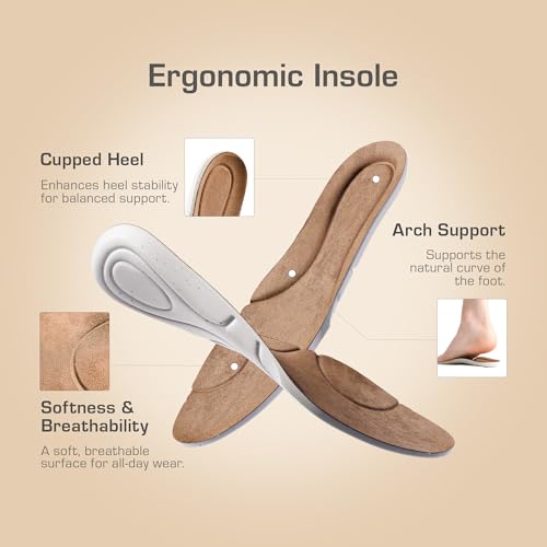 Women's Loafers Slip On Casual Comfortable Lightweight Business Work Office Flat Shoes with Arch Support