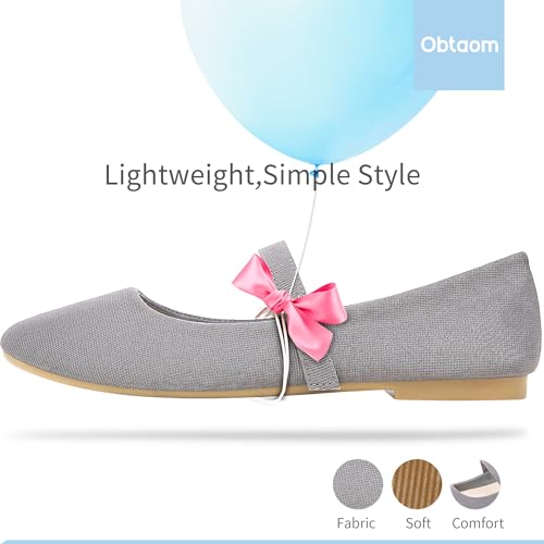 41k9nBhRn9L.jpg Mary Jane Flat Shoes Round Toe Ballet Flats for Women Dressy Fabric Business Flats Comfortable Classic Strap Flats for Office