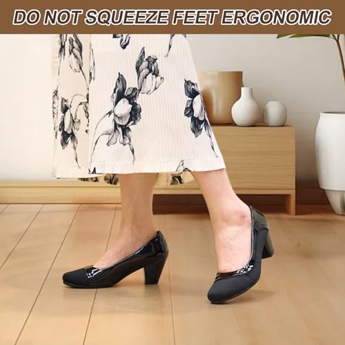 Women's Orthopedic Bunion Loafers - Low Heel Slip-On Dress Shoes with Orthotic Support