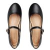 Womens Mary Jane Shoes Comfortable Strap Flats Dressy Casual Ballet Flats Shoes Floral Buckle Round Toe Black Flats Shoes for