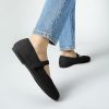 41xpy7q-KyL.jpg Mary Jane Shoes Women Round Toe Knit Ballet Flats Shoes for Women Comfortable Dressy Washable Adjustable Strap for Work Office