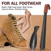 Shoe Horn Long Handle for Seniors Men Women,Metal Long Shoehorn Boot Horn 16.5",Travel Small Shoe Spoon Helper for Kids 7.5"