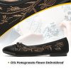 517-rzXw9YL.jpg Womens Flats Shoes with Pomegranate Embroidery,White Flats with Bow,Comfortable Round-Toe Flats Shoes,Black Dress Shoes for