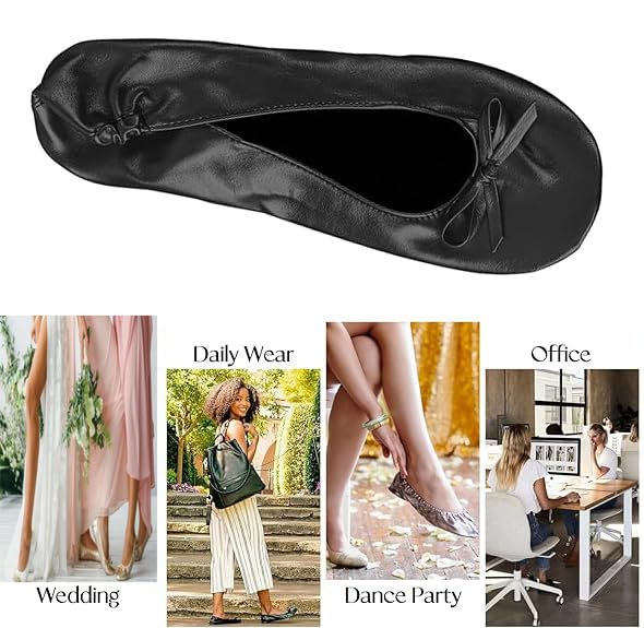 51S1Wh0GQNL.jpg Women's Foldable Dance Shoes Ballet Flats