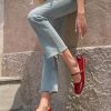 Women's Mary Jane Flats Closed Square Toe Ballet Flat Dressy Comfortable Slip on Shoes